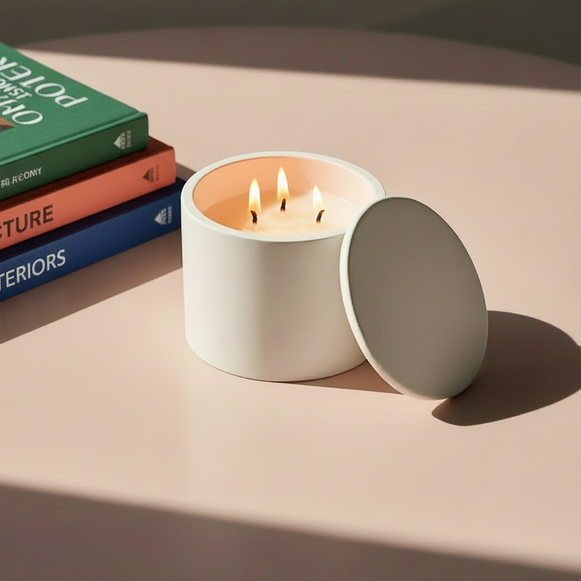 Luxury Fragrance Soy candle - 3 wick handmade container candle 800ml with lid