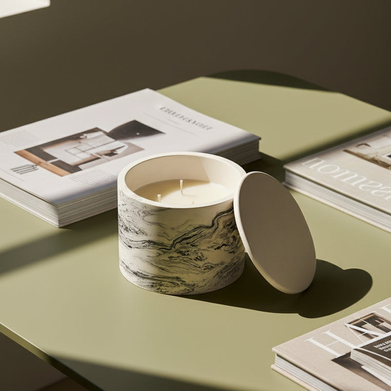 Luxury Fragrance Soy candle - 3 wick handmade container candle 800ml with lid