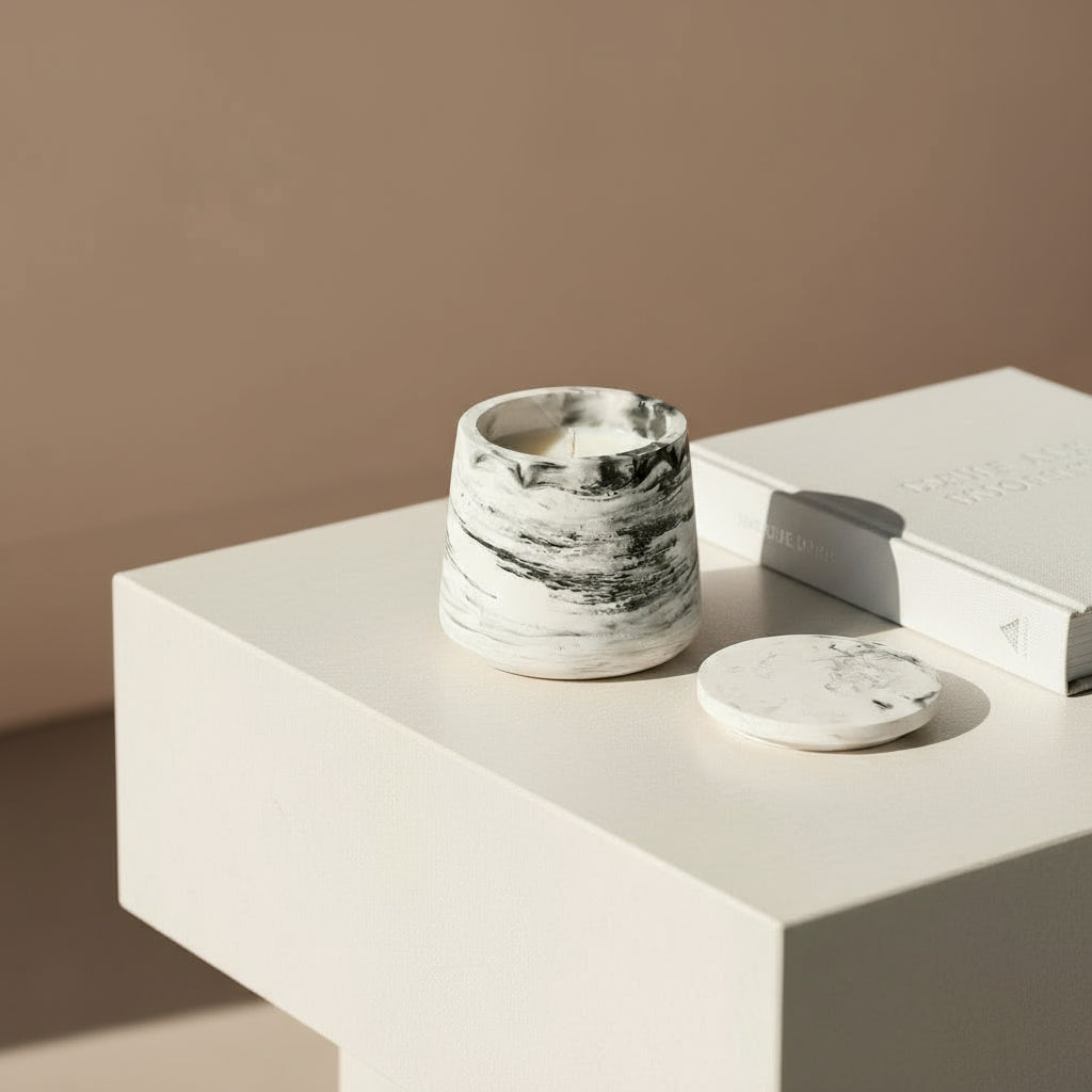 Luxury scented soy candle - Single wick container candle 150ml with lid