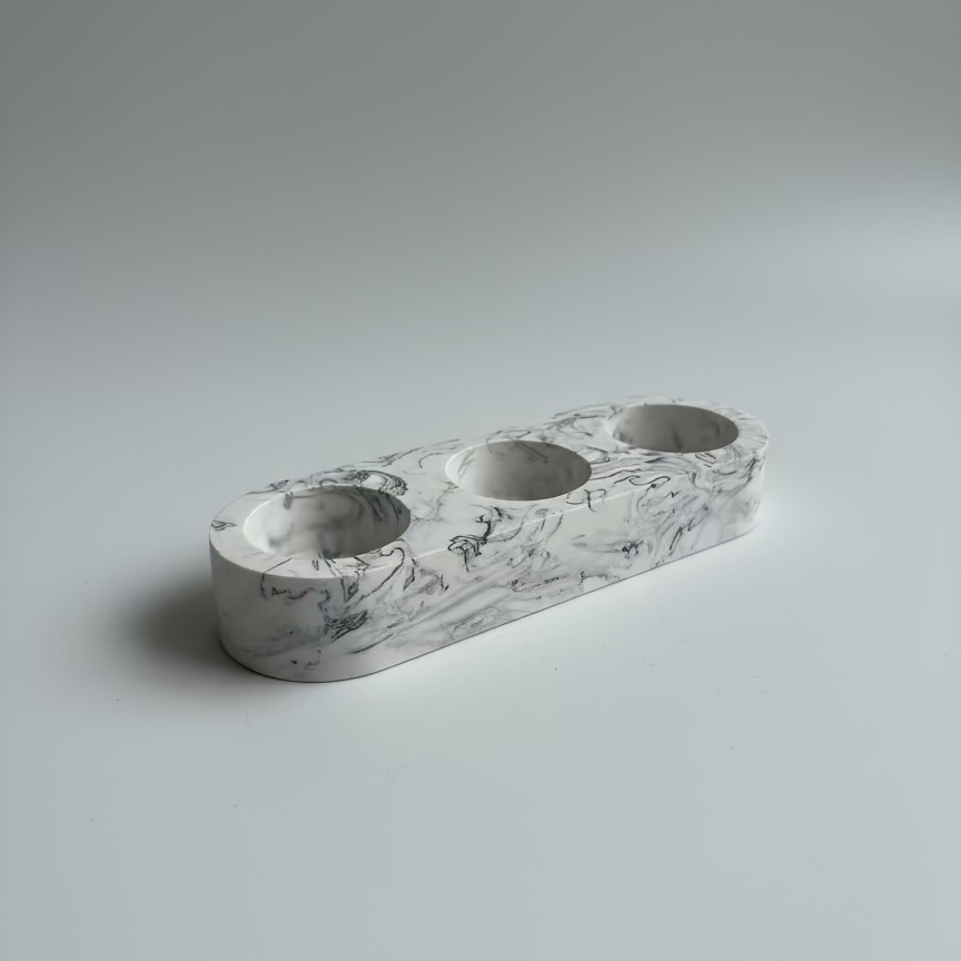 jesmonite 3 tealight holder 